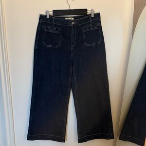 CHARLIE B Dark Blue Flare Jeans